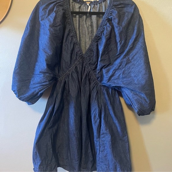 Free People Portia Denim Mini Dress - Picture 5 of 6